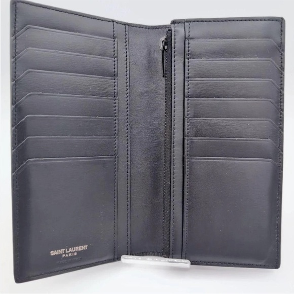 Saint Laurent Black Leather Long Wallet - Picture 9 of 12